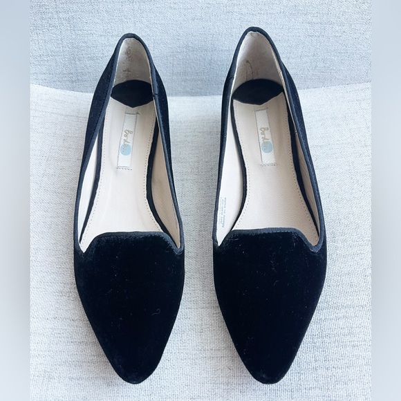 Boden Size 39 Black Velvet Block Heel Loafer, Perfect Holiday Shoe - Picture 1 of 11